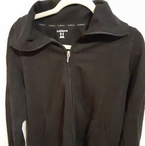 Womens Liz Claiborne Black Sweatshirt/Jacket Size XL